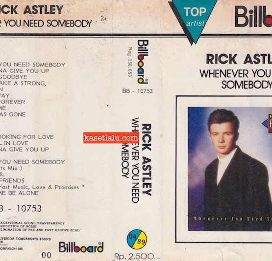 BILLBOARD BB 10753 - RICK ASTLEY - WHENEVER YOU NEED SOMEBODY