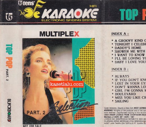 BLACKBOARD - TENS KARAOKE MULTIPLEX TOP POP SELECTION PART 2
