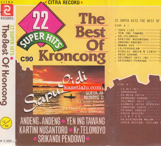 12 SUPER HITS THE BEST OF KRONCONG - SAPU LIDI